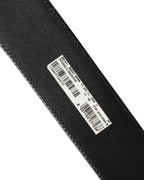 Dolce & Gabbana Black Exotic Leather Gold Metal Buckle Belt