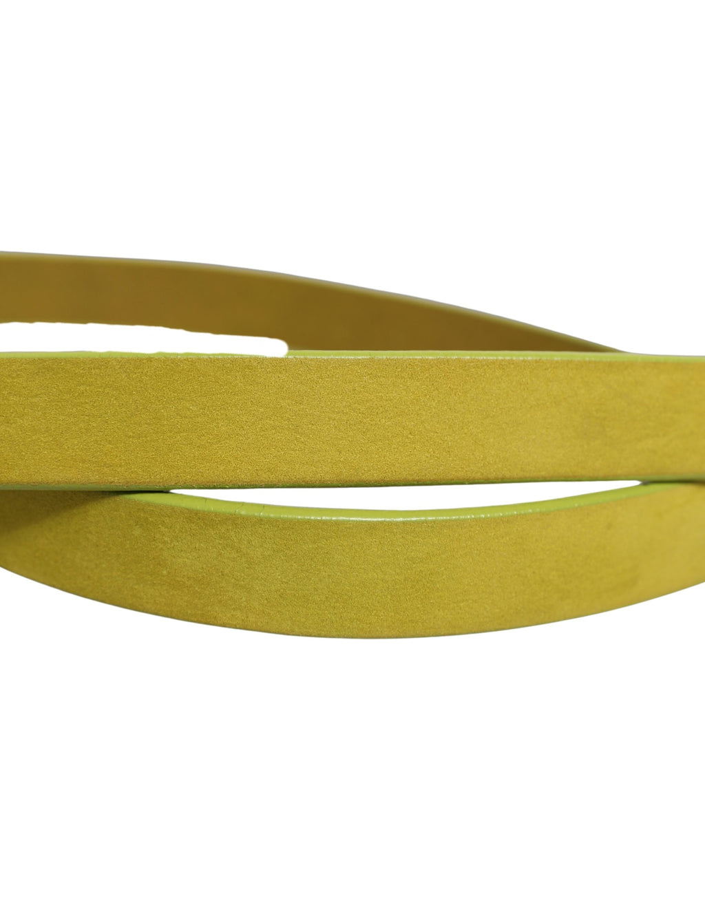 Dolce & Gabbana Yellow Waxed Leather Rustic Silver Logo Buckle Belt