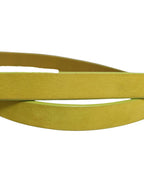 Dolce & Gabbana Yellow Waxed Leather Rustic Silver Logo Buckle Belt
