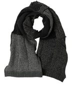 Dolce & Gabbana Multicolor Patchwork Wool Knit Shawl Scarf