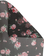 Dolce & Gabbana Black Silk Floral Chiffon Long Stole Scarf