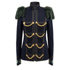 Mr&Mrs Italy Blue Cotton Women's Jacket