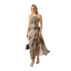 Guess Brown Polyester Long Skirt