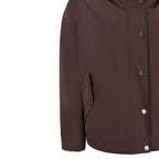 Max Mara Brown Cotton Full-Length Jacket