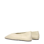 Jil Sander Beige Leather Ballet Flats
