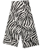 Dolce & Gabbana Black White Zebra Cotton Lace Stole Scarf
