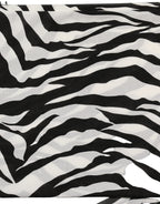 Dolce & Gabbana Black White Zebra Cotton Lace Stole Scarf
