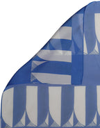 Dolce & Gabbana Blue White Patterned Square Foulard Scarf