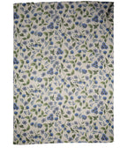 Dolce & Gabbana White Blue Floral Polyester Stole Scarf