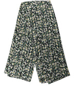 Dolce & Gabbana Black Silk Daisy Chiffon Long Stole Scarf