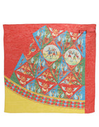 Dolce & Gabbana Multicolor Silk Printed Square Foulard Scarf