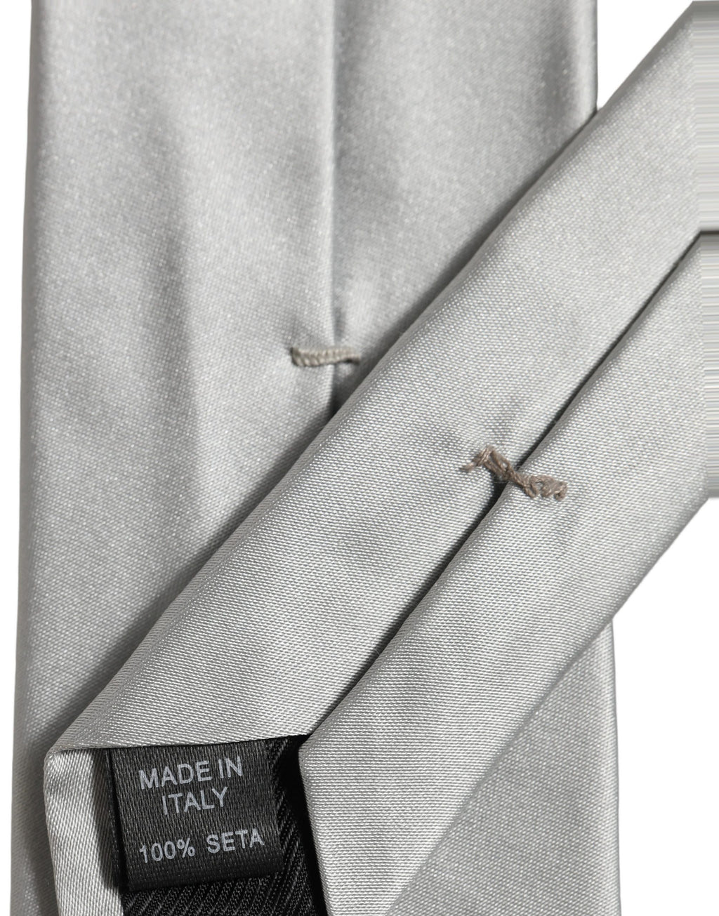 Dolce & Gabbana Gray Satin 100% Silk Adjustable Tied Men Necktie Tie
