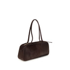 Khaite Burgundy Calf Leather Bos Taurus Shoulder Bag