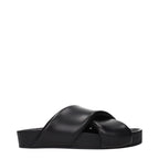 Jil Sander Black Leather Slippers