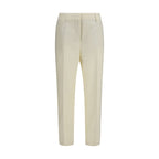 Versace Beige Wool Oves Aries Cropped Pants