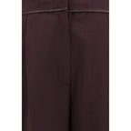 Forte_Forte Purple Polyester Casual Pants