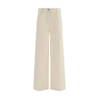 Forte_Forte White Cotton Casual Pants