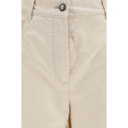 Forte_Forte White Cotton Casual Pants