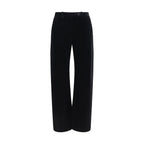 Khaite Black Viscose Casual Pants