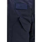 ALPHA INDUSTRIES Blue Nylon Bomber