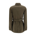 Burberry Bicolor Cotton Full-Length Jacket