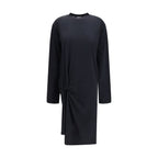 Balenciaga Black Cotton Casual Dress