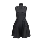 Alexander McQueen Black Polyester Cocktail Dress