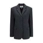 Ganni Gray Wool Oves Aries Blazer