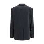 Ganni Gray Wool Oves Aries Blazer