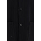 Lardini Black Wool Oves Aries Full-Length Jacket