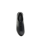 Dolce & Gabbana Black Calf Leather Bos Taurus Low Top Sneakers