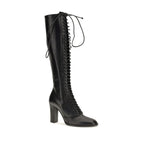 Dolce & Gabbana Black Calf Leather Bos Taurus Lace-Up Boots