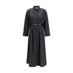 P.A.R.O.S.H. Gray Wool Oves Aries Casual Dress