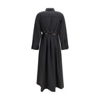 P.A.R.O.S.H. Gray Wool Oves Aries Casual Dress