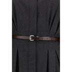 P.A.R.O.S.H. Gray Wool Oves Aries Casual Dress