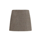 P.A.R.O.S.H. Brown Wool Oves Aries Mini Skirt