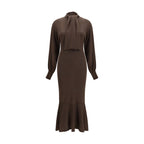 Jacquemus Brown Silk Casual Dress