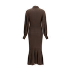 Jacquemus Brown Silk Casual Dress