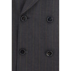 Ami Paris Gray Wool Oves Aries Blazer