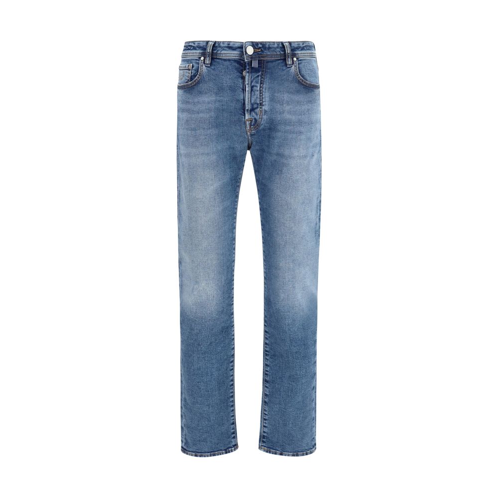 Jacob Cohen Blue Cotton Tapered Jeans