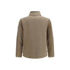 Stone Island Brown Cotton Full-Length Jacket