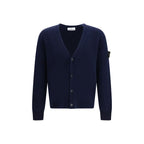 Stone Island Blue Alpaca Vicugna Pacos Cardigan