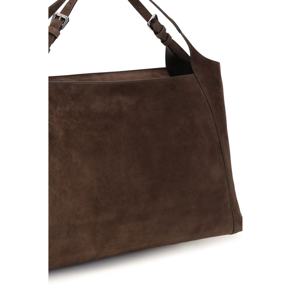 Brunello Cucinelli Brown Suede Leather Shoulder Bag