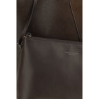 Brunello Cucinelli Brown Calf Leather Bos Taurus Handbag