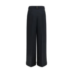 Fabiana Filippi Black Acetate Casual Pants