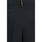 Fabiana Filippi Black Acetate Casual Pants