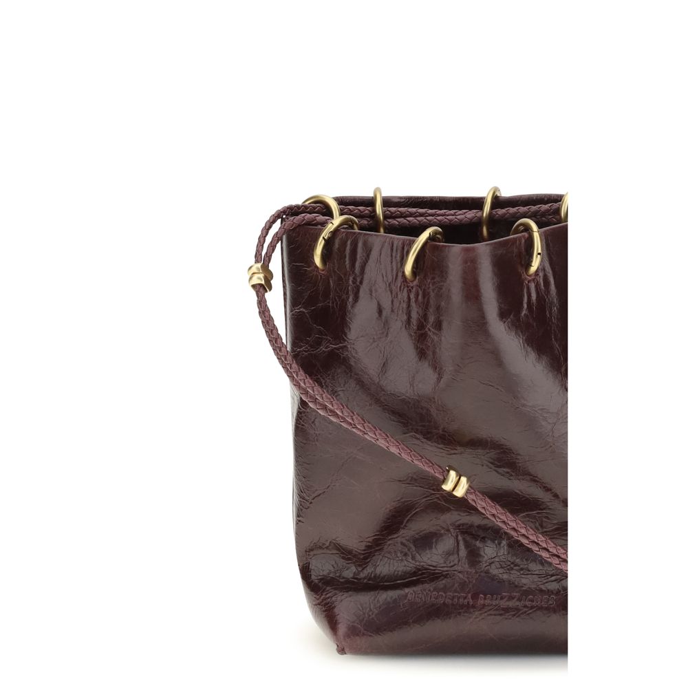 Benedetta Bruzziches Brown Calf Leather Bos Taurus Backet Bag