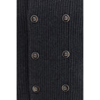 Brunello Cucinelli Gray Cashmere Cardigan