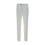 Brunello Cucinelli White Cotton Casual Pants