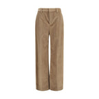 Brunello Cucinelli Brown Cotton Casual Pants